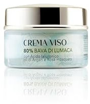 Nova Luma crema viso antirughe donna e uomo con bava di lumaca 80% Acido Ialuronico a Basso Peso Molecolare, Aloe Vera, Olio di Rosa Mosqueta,Burro di Karitè, Vitamina C e E idratante