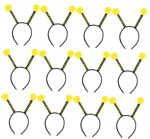 COLLBATH Lot De 12 -Têtes En Forme D'Abeille -Têtes En Tissu Jaune Pour Fête De Révélation Du Des Adultes