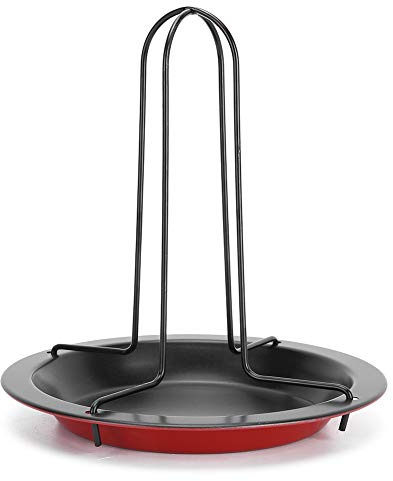 Hähnchenhalter, Rostständer und Rack mit Pfanne für Grill, Kohlegrills, Gasgrills und Öfen, Bequem zu reinigen Lager, Geeignet für Campinggrill