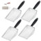 4-Pack Stainless Steel Sand Sifters, Metal Shovel Sifters For Pet Bedding, Fine Mesh For Reptile Substrate, Litter Box Scoops For Cats, Crustaceans, Fish
