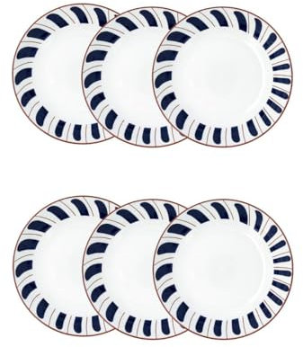 Bidasoa Oceanika Set 6 Platos Hondos Porcelana 20cm Porcelana Apto Microondas Apilable