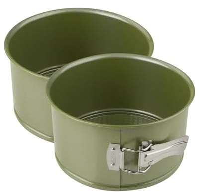 Zenker 9347850 Panettone-Formen mit Scharnier, grüne Form, umweltfreundlich, antihaftbeschichtet, ILAG, Carnaubawachs, 18 x 10 cm, 2 Stück