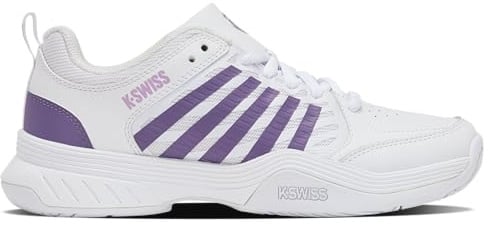 K-Swiss Womens Court Express 2 Tennis Shoe, White Purple Haze Neon Lavender, 6 UK