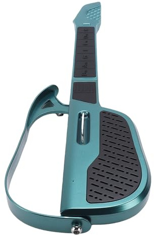 Fockety Kindergitarre, Spielzeug-E-Gitarre ohne Saiten mit Gurt und Noten, 58 x 19 cm, Faltbare Gitarre mit automatischer Klangregelung für Mädchen, Anfänger, einfach zu bedienen (Green)