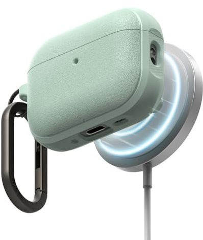 Ringke für AirPods Pro 3 Hülle, [Onyx Magnetic/Kompatibel mit MagSafe] Griffige & Stoßfeste Schutzhülle, rutschfest & Anti-Fingerabdruck, Robustes Design mit Karabiner, Minzgrün