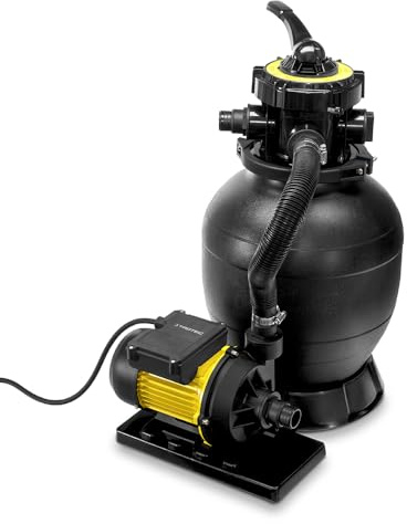 TROTEC Pompa filtro a sabbia TSP 10000 EF 10000 l/h pompa filtro piscina con valvola a 7 vie e prefiltro, adatta per sabbia di quarzo, sfere filtranti per piscine