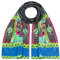 VON LILIENFELD Schal Damen 100% Seide: Zebra´s Garden Kunst Afrika Halstuch Seidenschal Seidentuch Kanten handgerollt 172 x 42 cm