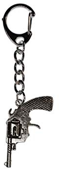 Miniblings Revolver Schlüsselanhänger Pistole Colt Cowboy 4cm - Handmade Modeschmuck I I Anhänger Schlüsselring Schlüsselband Keyring