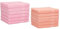 Betz Lot de 12 Serviettes d'invité Palermo 100% Coton Taille 30x50 cm Couleurs Rose & Abricot