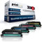 4X Print-Klex Tonerkartuschen kompatibel für HP LaserJet Pro 500 color MFP M570dw LaserJet Pro 500 Series HP CE400X CE401A CE403A CE402A HP 507 A HP 507 X Schwarz Blau Rot Gelb - Color Line Serie