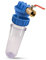 PureOne Single Filtergehäuse - Leergehäuse 10 Zoll mit 1, 3/4 oder 1/2 IG Anschluss. Für 10 Zoll Wasserfilter. Brunnenwasser, Zisterne, Hauswasserwerk. Inklusive Teflonband und Absperrhahn!