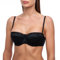 frugue Strapless Push Up Balcony Lace Bra Black 32 B