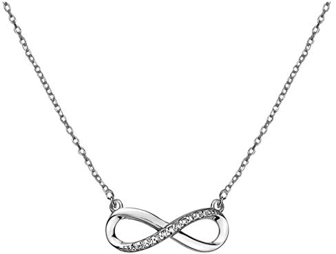 Sofia Milani - Damen Halskette 925 Silber - mit Zirkonia Steinen - Unendlich Infinity Anhänger - 50273