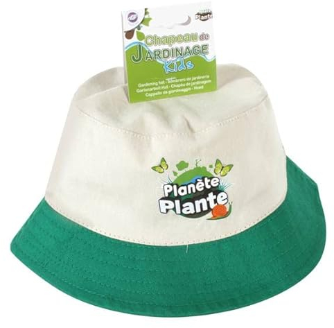 PLANETE Plante - Gartenhut für Kinder - Gartenbekleidung - 170526 - Baumwolle - Garten - Natur - Pflanze - Blumen - Ausrüstung - Kinderspiel - Ab 3 Jahren