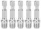 5Pcs Impact Hex Socket Extension Bohrer Set Bohrer Pleuel Adapter M10 Elektrobohrer Schraube Shaft Disk Conversion Stick,Pneumatische Steckdosen/Pfosten