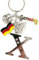 ELLUG Schlüsselanhänger H.: 11cm Buchstaben/Letter/Initalien/Alphabet/ABC mit Glitzersteinen & Charms Bierkrug/Adler/Deutschland-Fahne/Germany (X)