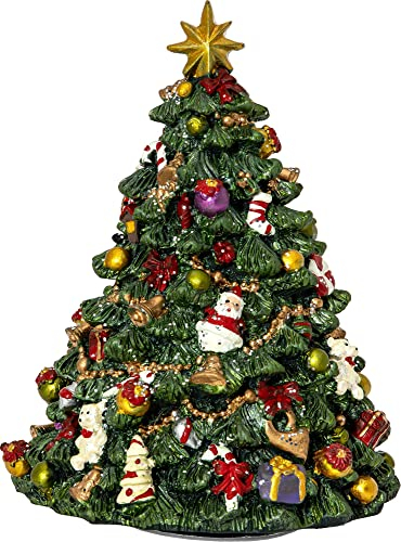 SIKORA SD10 Spieldose Spieluhr für Weihnachten Geschmückter Weihnachtsbaum Melodie O Tannenbaum, Farbe:grün