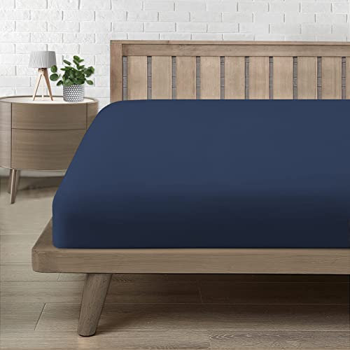 Sabanas Bajeras 150x190/200, Sabanas Cama 150 Microfibra Suave Cómoda y Transpirable, para colchón de 15-30 cm de Altura Azul