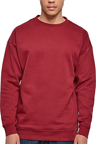 Build Your Brand Herren Sweatshirt Sweat Crewneck, Farbe Burgundy, Größe L
