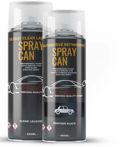Xtremeauto Aerosol Spray Paint Kit For Ford Fiesta Panther Black 4703 400ml Repair Paint Can