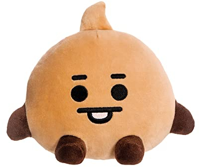 AURORA, 61475, BT21 Official Merchandise, Baby SHOOKY Sitzende Puppe, 20,3 cm, Plüschtier, Braun