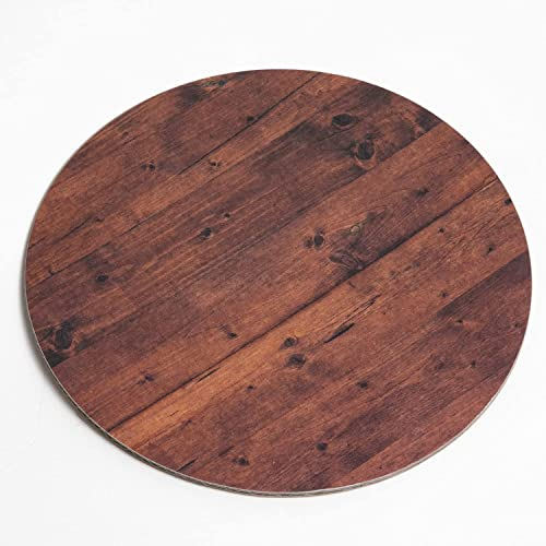 50 x PresentFill® Geschenkboden Dekoplatten Holz Dekor groß 20 cm rund - aus umweltfreundlichen 100% Recycling Karton Wellpappe - rund - Made in Germany