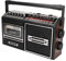 Bewinner Boombox Retro con Reproductor de Casete, Am FM Boombox Portátil Retro Home Audio Stereo Radio Tape Cassette Player/Grabadora Radio Portátil para Niños Mayores(Plata UE)
