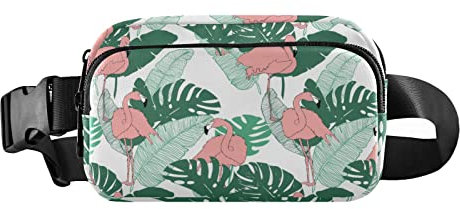 Flamingo (65) Gürteltasche für Damen und Herren, wasserdicht, Bauchtasche mit verstellbarer Schulter, reißfest, modische Gürteltaschen zum Radfahren, multi