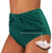 Femme Bas de Maillot Culotte de Bikini à Ruched Taille Haute Contrôle Abdomen Bas de Bikini Short Femme Shorts de Bain de Sport Froncés(Vert,XL)