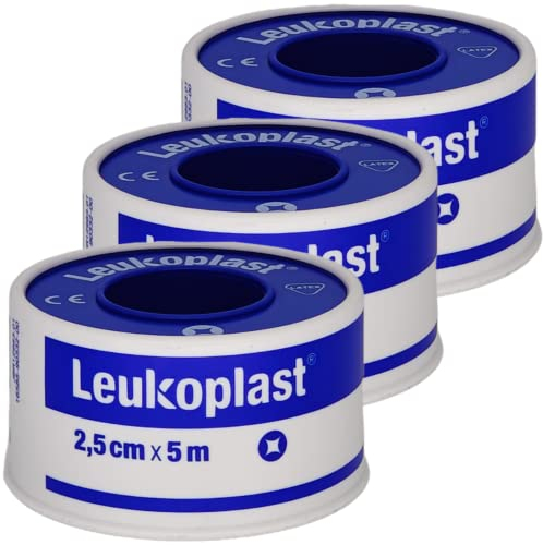 Leukoplast 2,5 cm x 5 m I wasserfest I 3er Sparset I plus PharmaPerle giveaway
