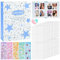 A5 Binder Fotokartenalbum, 3 Zoll Kpop Fotoalbum Halter mit 20 Blätter 4 Fächer Fotosichthüllen(160Taschen), Durchsichtige Schutzhülle, 5 Bunte Aufkleber, 6 Ringbuch Photocard Binder Kpop
