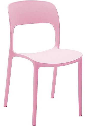 KONTE.DESIGN Set di 4 sedie FUERTEVENTURA in polipropilene rosa