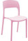 KONTE.DESIGN Set di 4 sedie FUERTEVENTURA in polipropilene rosa