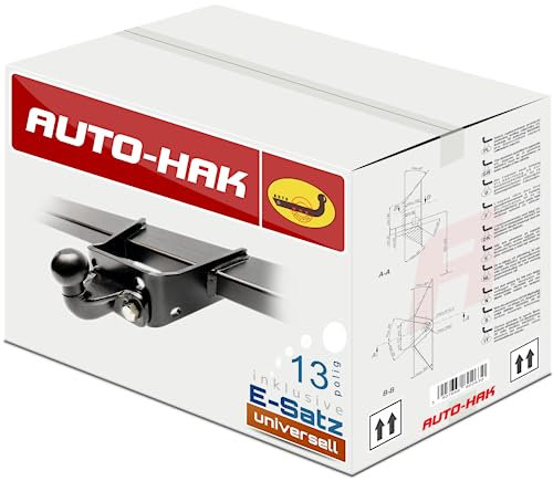 AUTO-HAK NEU Anhängerkupplung AHK starr mit Flanschkugel kompatibel mit Renault Trafic L1 L2 II Van 07.2001-09.2006 mit 7-polig Universal-Elektrosatz/E-Satz