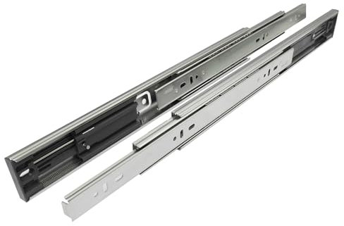 2 Paar Vollauszug Schubladen mit Selbsteinzug & Dämpfung (Softclose) Teleskopschiene Schubladenauszug Kugelauszug Schubladenführungen belastbar bis 45 kg, 300mm