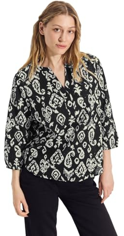 CECIL Damen B344756 Print Tunika Bluse, Black, X-Large