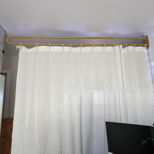 Raumteiler Datenschutz -Partition Vorhänge, U-Form-Raumteiler, Moderne Hangspflegevorhänge Wand Montiert, Metallunterstützung Medizinischer Vorhang für Umkleidekabine, Klinik(Color:White,Size:180cm(6f