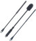3pcs Silicone Bottle Brush & Straw Cleaner Brush, Reusable Straw Cleaning Brush Water Cup Brush Extra Long Brush Set for Stanley Tumbler & Metal Glass Straws (grey)