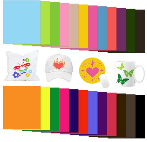 Tintnut Hojas de transferencia de tinta de sublimación de color clásico, 24 hojas de papel de transferencia de sublimación de 12 x 10 pulgadas para tazas, vasos, llaveros, camisetas
