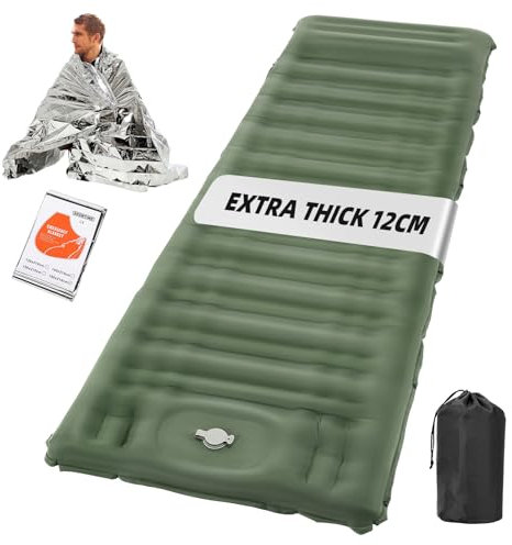 Esterilla Camping Colchoneta Hinchable Autoinflable Inflable Montaña Colchon Dormir Saco Comodo Acampada Colchão Auto Insuflável Autohinchable Suelo Aislante Tienda Campaña Campismo + Mantas Térmicas