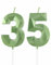 Grüne Kerzen zum 35th Geburtstag, 3D Grüne Zahl 35 Kerze für Kuchen, Frauen Männer 35th Geburtstag Dekorationen, Grüne Kuchendekorationen, Grüne Kerze Kuchen für Geburtstagsfeier Hochzeitstag