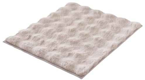 Kleine Wolke Badteppich Cloud Seidenfarben 50 x 60 cm | OEKO-TEX zertifiziert, rutschhemmende Unterseite, für Fußbodenheizung, maschinenwaschbar, 100% Polyester