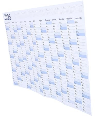 UTHCLO Familienkalender Hängender Wandkalender 2025 Kreativer Und Minimalistischer Planer Für Die Tägliche Planung Dekorativer Kalender Für Zuhause Blauer Poster Kalender Für Das Gesamte Jahr