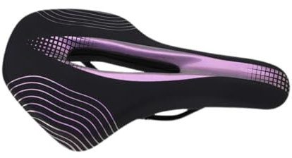 Perfeclan Rennradsattel Fahrradsattel Universelle Passform Stoßdämpfung Weiche Polster Kissen Fahrradsattel Fahrradsitzkissen Damen Herren, Lila