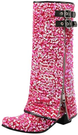 Stivali Camoscio Donna Stivaletto Donna Tacco Scarpe Donna Estive Stivali Texani Donna Estivi con Tacco Alto Anfibi Estivi Stivali Alti Senza Tacco Stivali con Tacco Donna