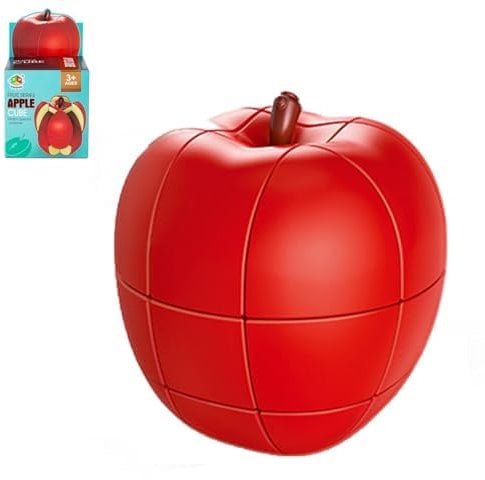 Bucaxit Speed Apple Special Shaped Magic Cube 3×3 - 1:1 Realistic 3D Fruit Puzzle Educational Toy for Enthusiasts