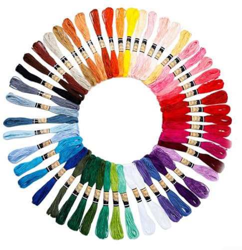 Filo da ricamo fai da te, 50 colori, morbido filato di cotone latte, per realizzare maglioni, cappelli, guanti e altro ancora