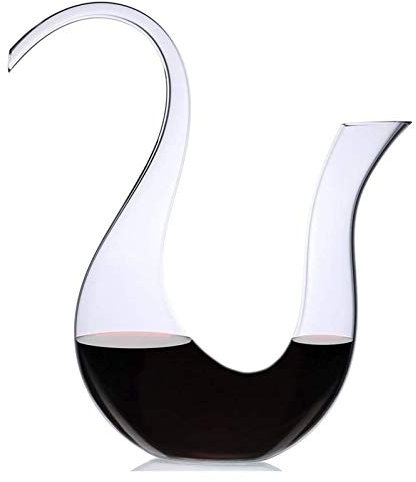 BWCKMTSC Carafe à décanter à vin, carafe rapide en verre cristallin soufflé à la main, améliorant la saveur et l'arôme du vin