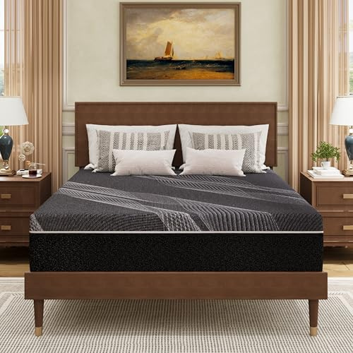 Dyonery Queen Size Mattress, 10 Inch Gel Memory Foam, Cooling & Back Pain Relief, CertiPUR-US Certified, Fiberglass Free, Foam Made in USA, Medium