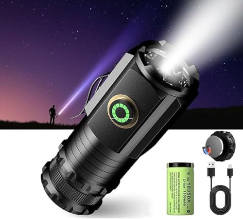 Magnolight Taschenlampe, Magnolight Flashlight, Magnetische Mini-Taschenlampe, Aufladbar LED Taschenlampen Tasche Licht mit 5 Lichtmodi, IP65 Wasserdicht Flashlight für Notfälle, Camping, Wandern (A)
